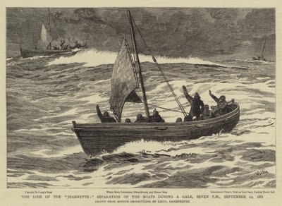 The Loss of the Jeannette, Separation of the Boats during a Gale, Seven PM, 12 September 1881 by William Lionel Wyllie